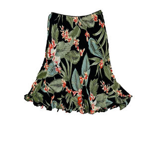 Lola P Y2K Maxi Skirt Whimsygoth Women's Large Tropical Palm Fairy Bohemian